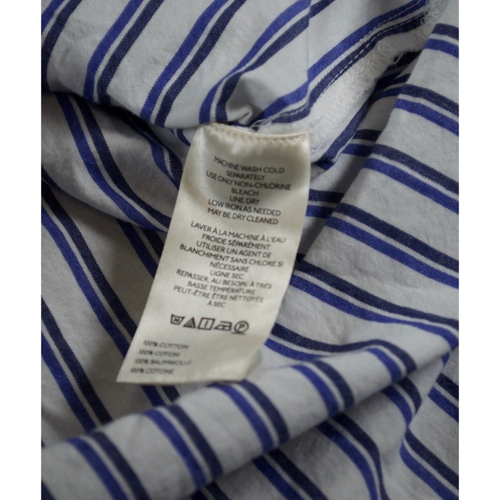 Maeve Anthropologie Blue Striped Oversized Shirt XXSP - Picture 4 of 4